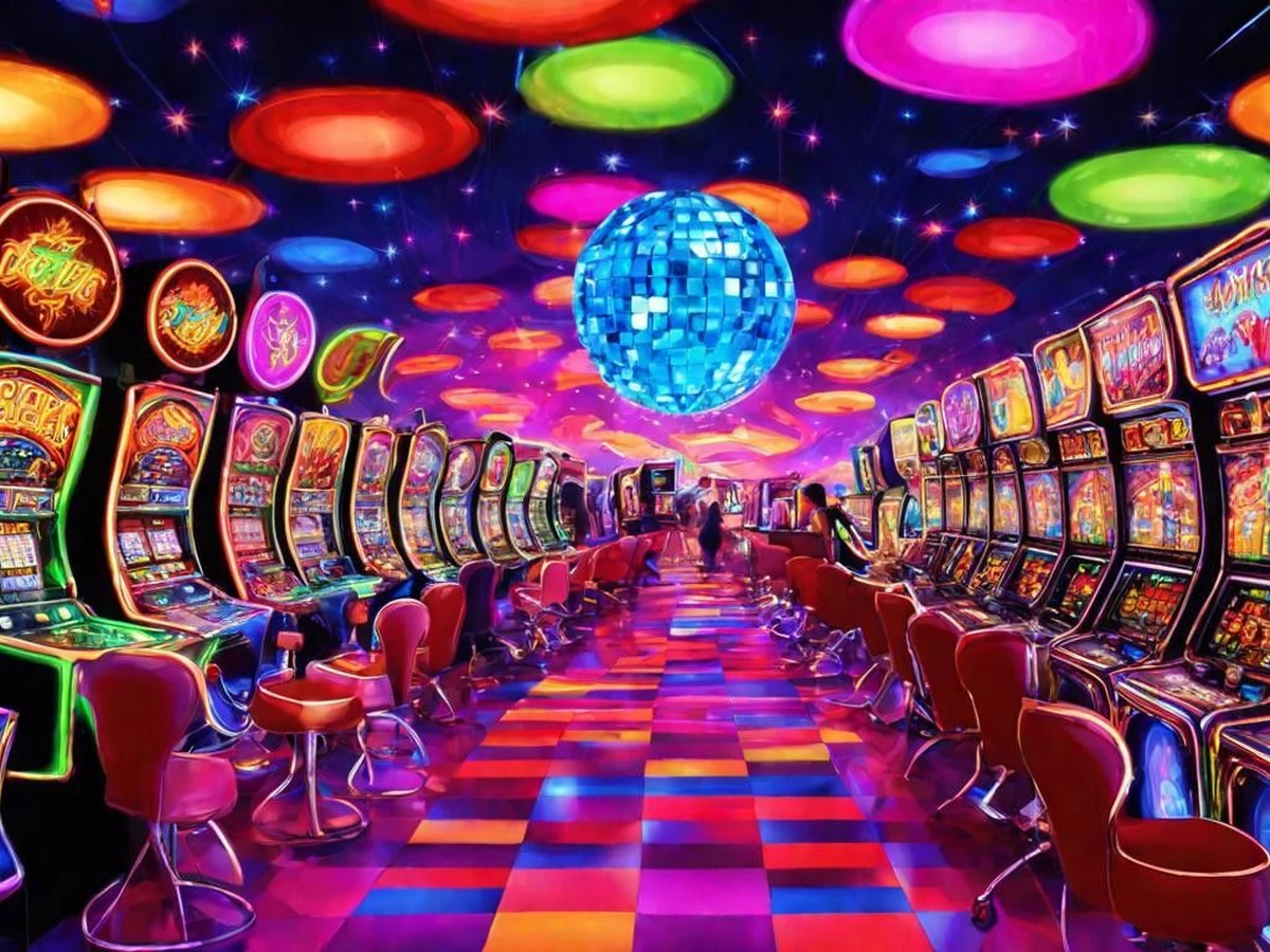 Tampilan permainan slot bertema cerah di HOKI99